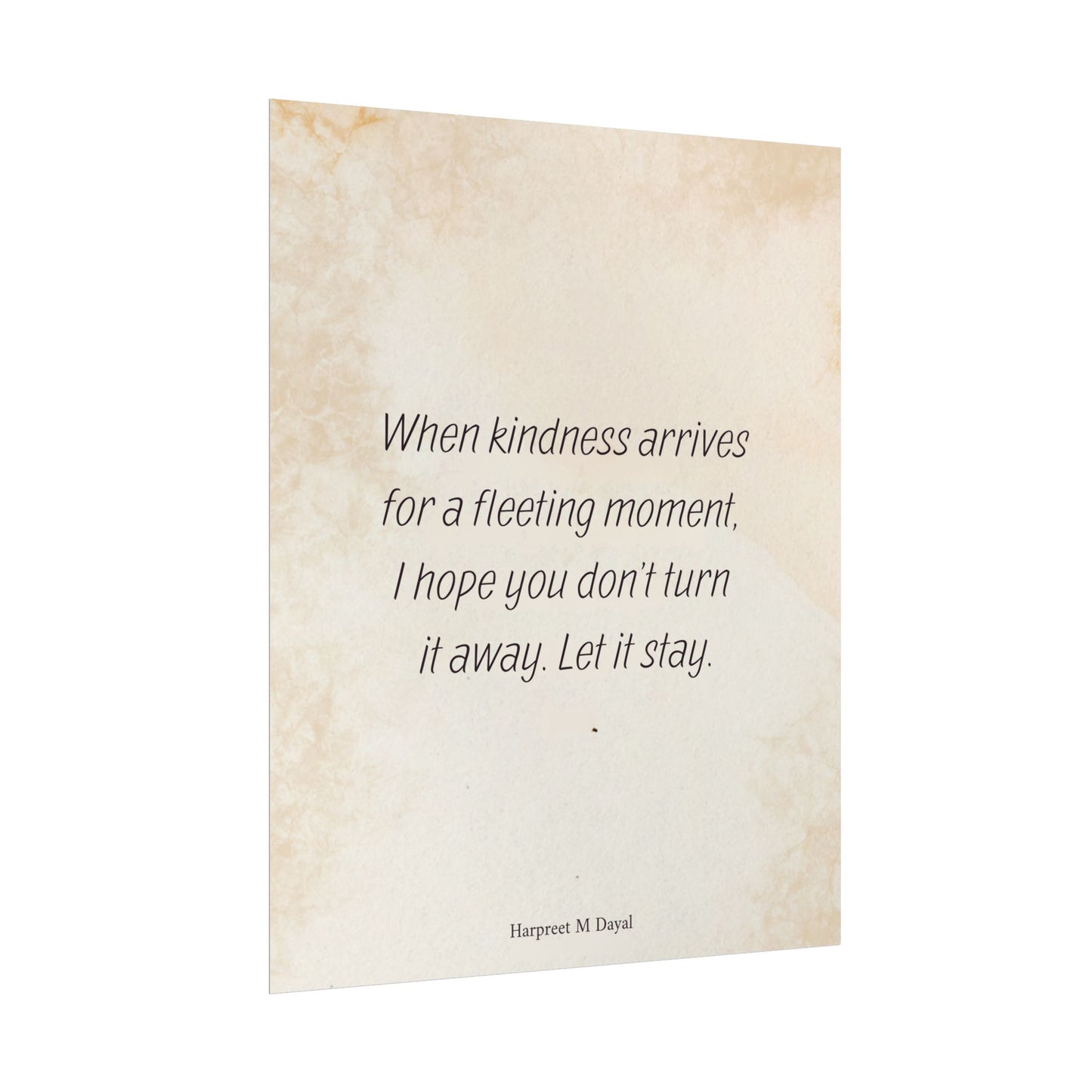 When Kindness Arrives