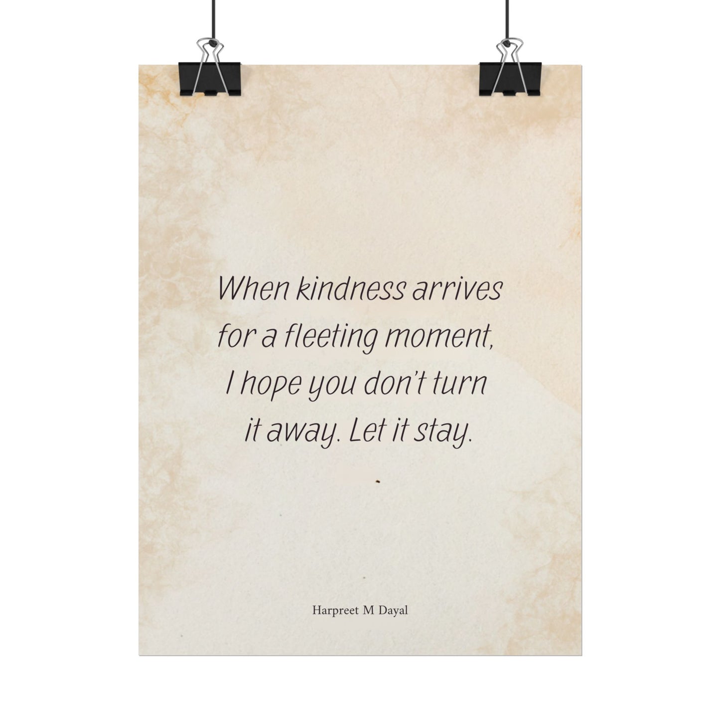 When Kindness Arrives