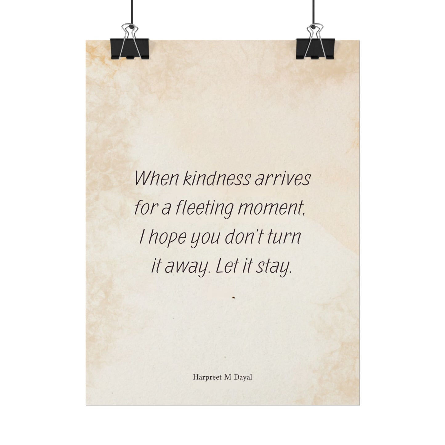 When Kindness Arrives