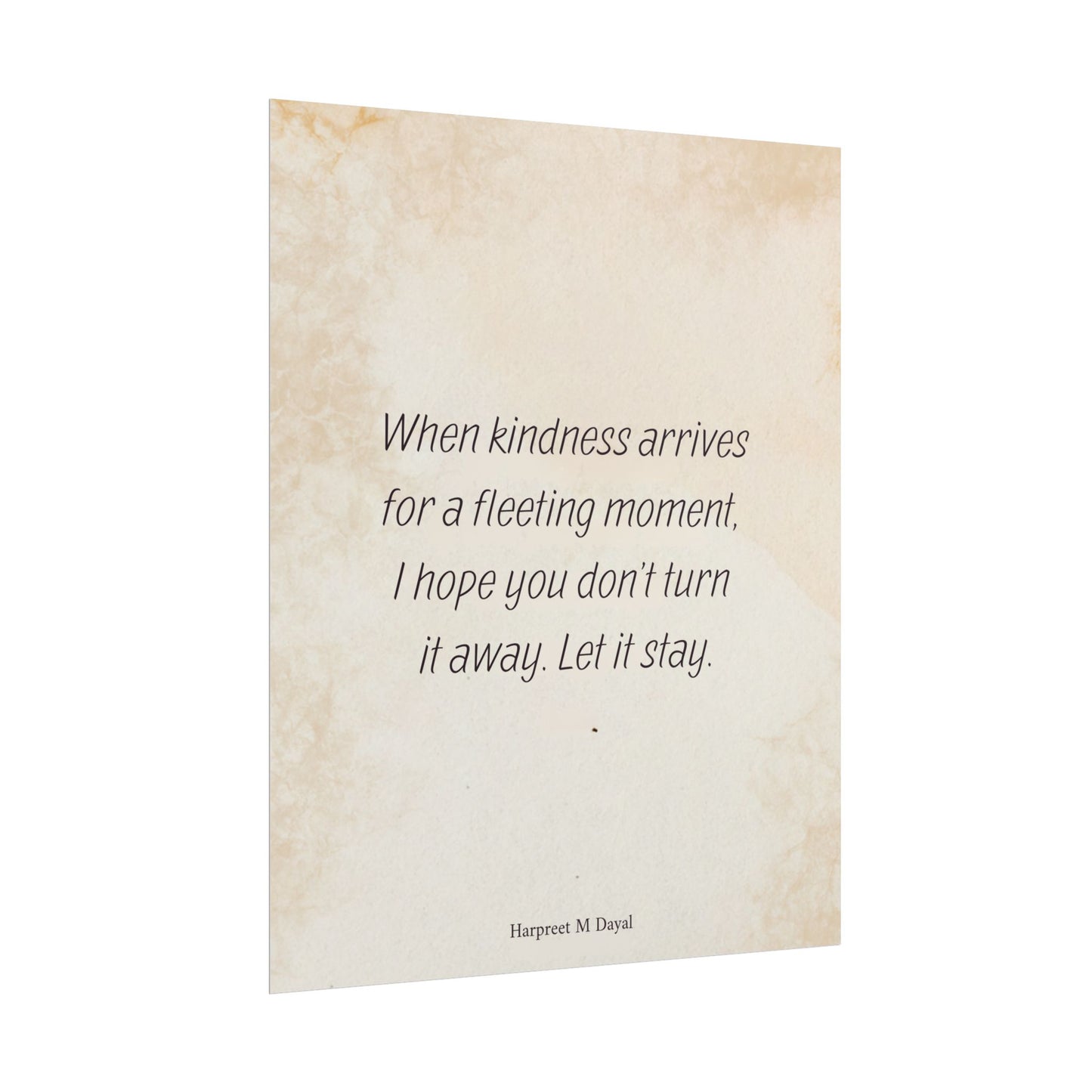 When Kindness Arrives